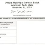 2023 American Fork general election ballot - David's election guide